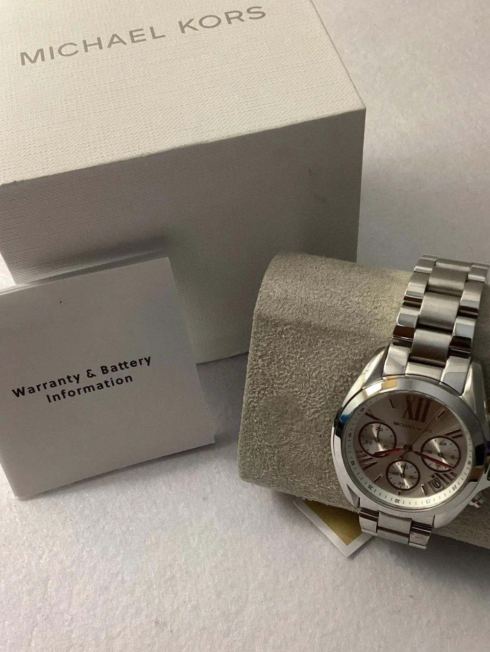 Michael Kors Bradshaw Silver-Tone Stainless Steel Bracelet Watch 36mm